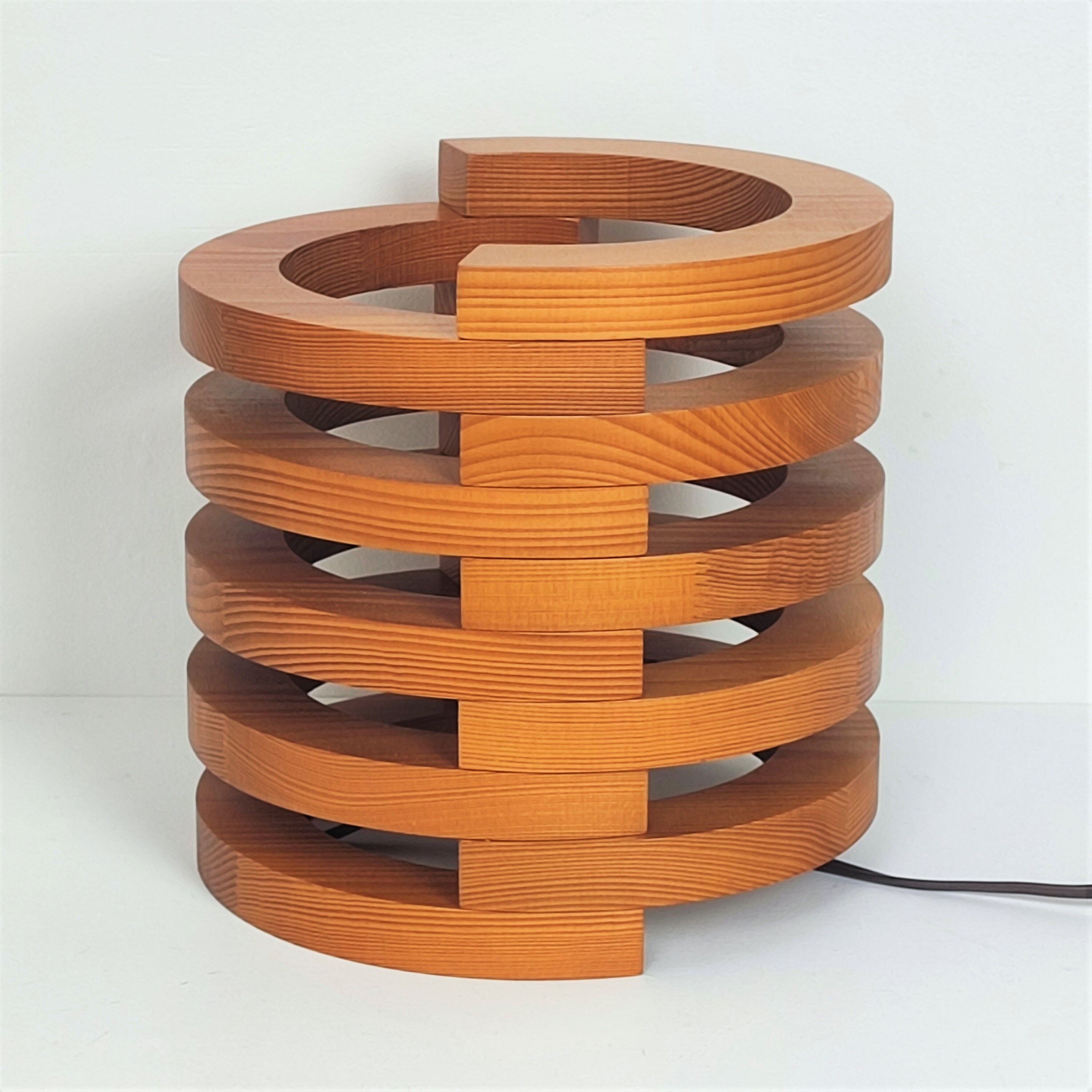 Scandinavian pine lamp