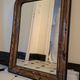 Antique Louis-Philippe mirror in stucco – Superb faux-wood decoration