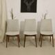 Lot 3 chaises scandinave année 60 en hêtres ref Jack