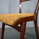 Vintage walnut dining chairs by Mier Topolcany, Czechoslovakia, 1960s, set of 4
