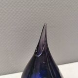 Handmade/mouth blown drop vase, Finland or Sweden 1970s