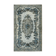Hand-knotted carved turkish 1970s 198 cm x 323 cm blue carpet