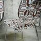 Series of four vintage italian chairs in chrome steel
