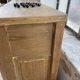 Large row of solid oak loom sliding doors