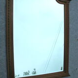 Old large carved wooden mirror and bevelled ice 102x144cm