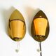 Two enchanting original Mid Century Modern brass wall lamps