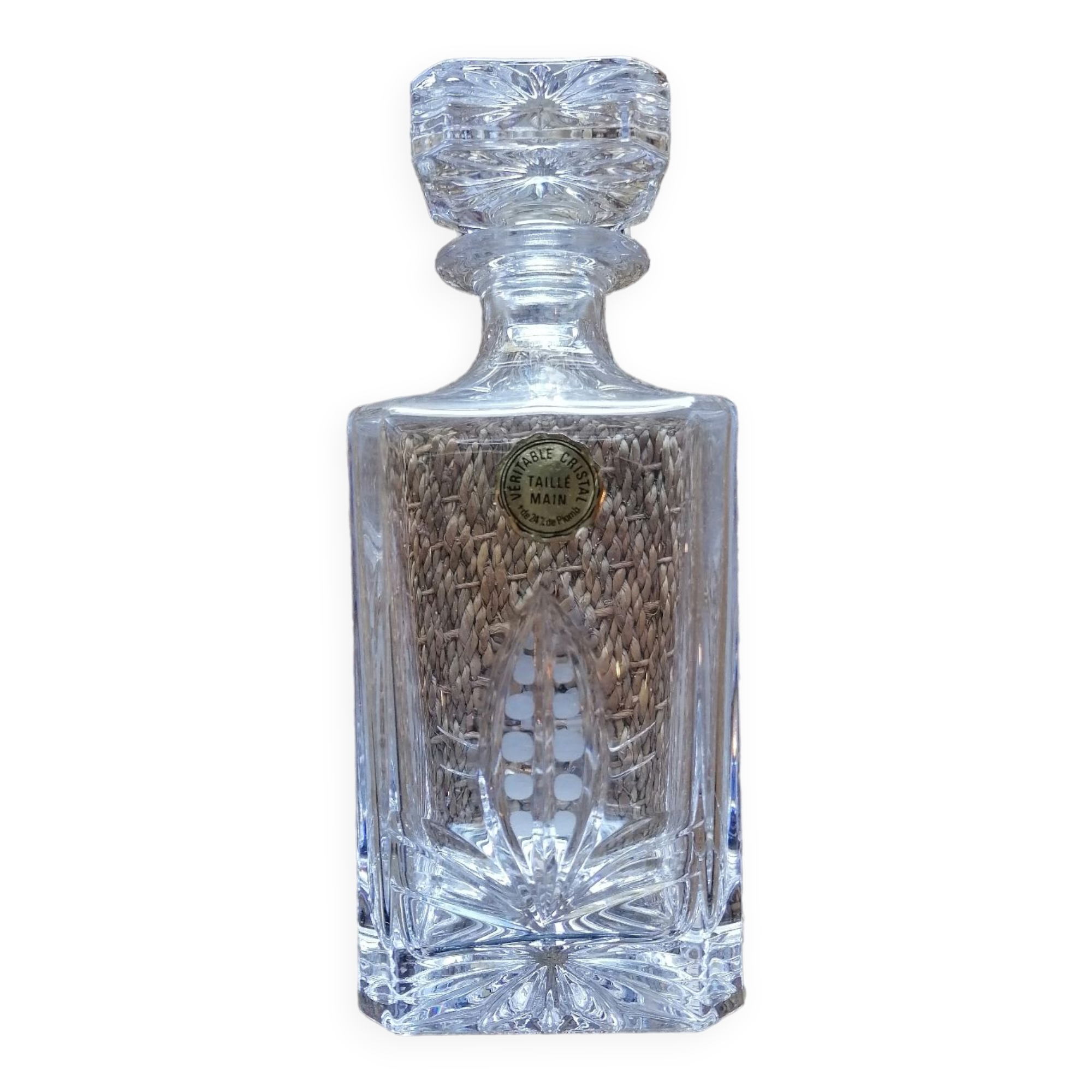 Vintage Hand Cut Crystal Whiskey Decanter