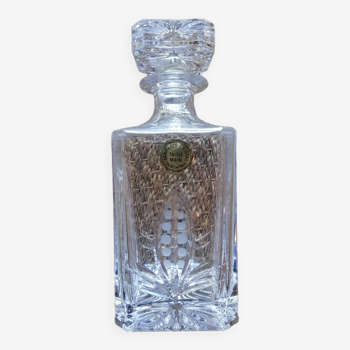 Carafe à whisky en cristal taillé à la main vintage