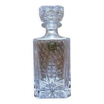 Carafe à whisky en cristal taillé à la main vintage