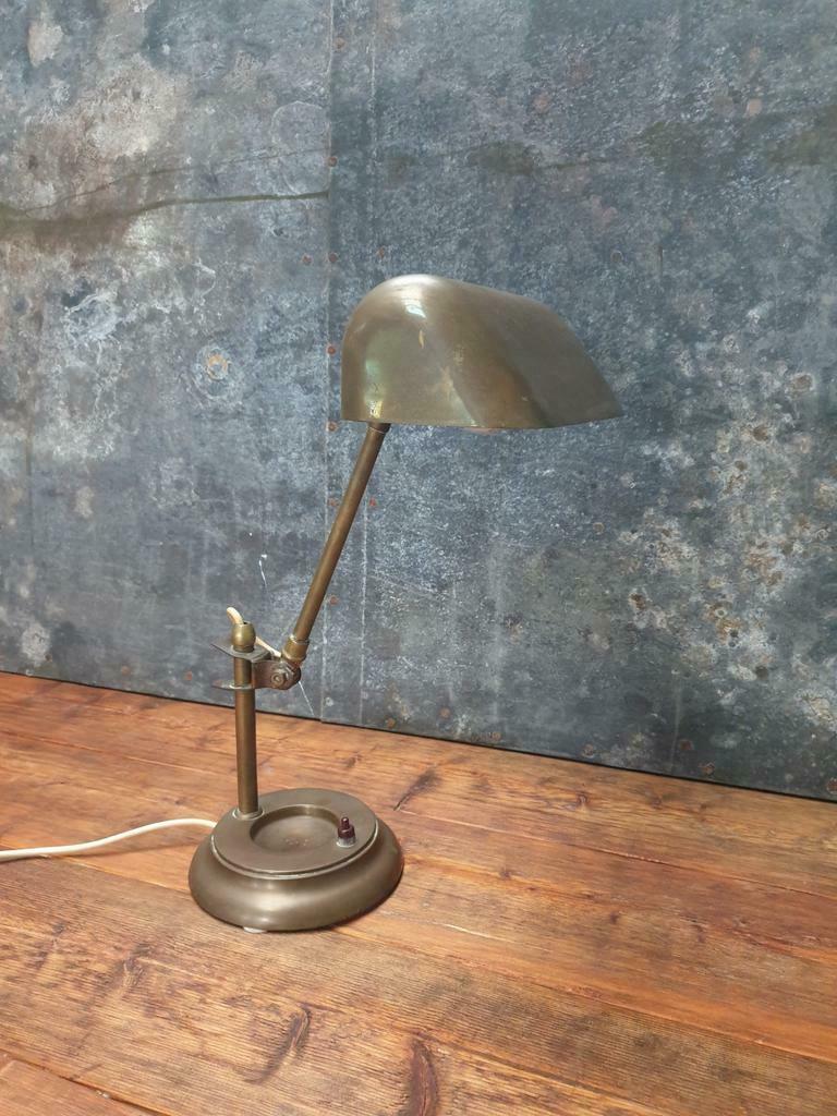 Antique brass desk lamp