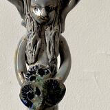 Anthropomorphic ceramic candlestick