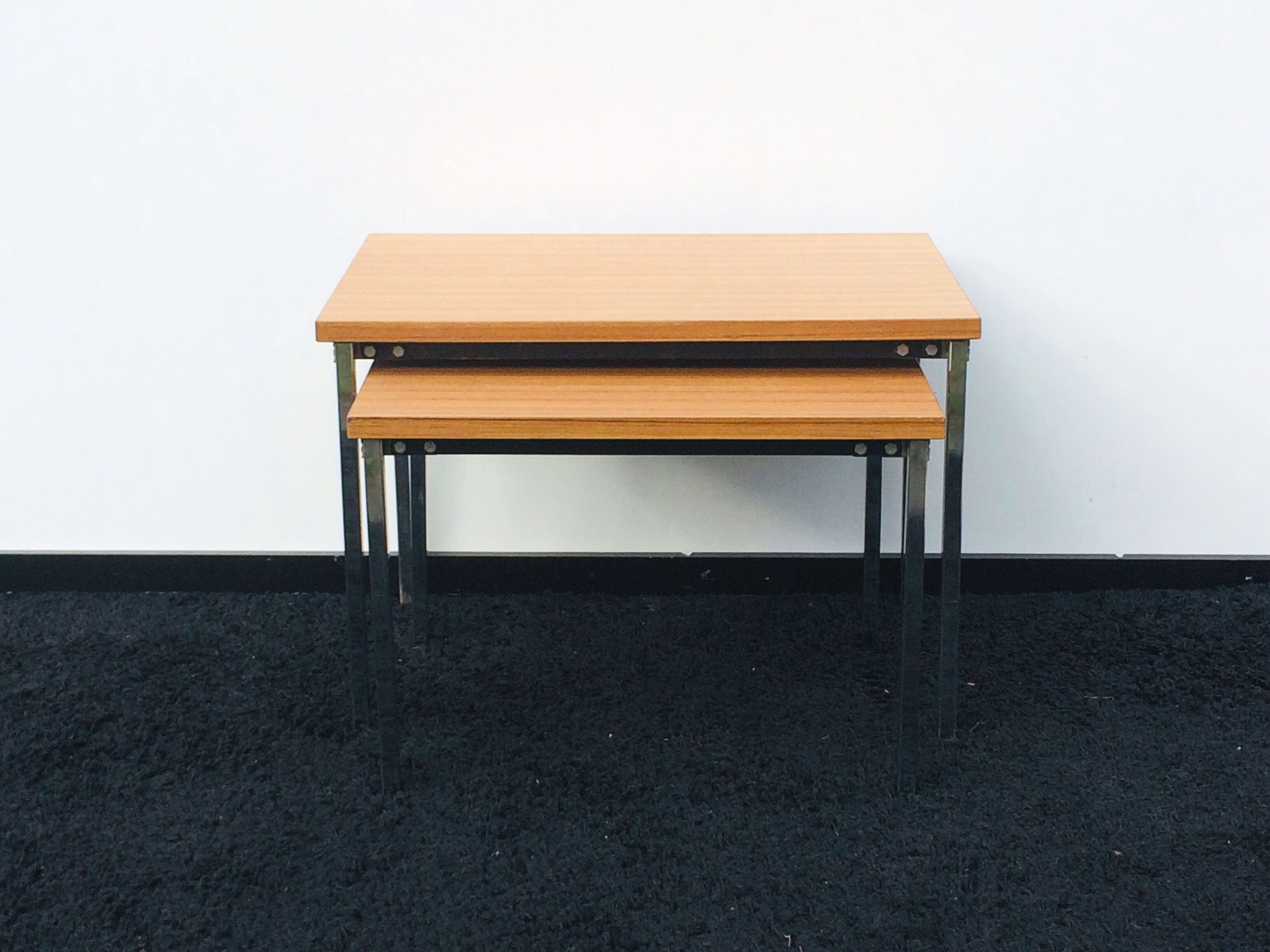 Pair coffee tables by Pierre Guariche for Meurop 60