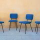 Series of 4 vintage chairs by André Simard for Airborne editions