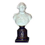 Busts of Louis XVI & Marie-Antoinette in biscuit, early 20th century H 37cm