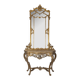 Antique classic console in wood decorated with mirror from the late 19th