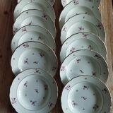 12 plates Sarreguemines & Digoin Model Aurore