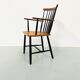 Danish spindle teak armchair, 1950s