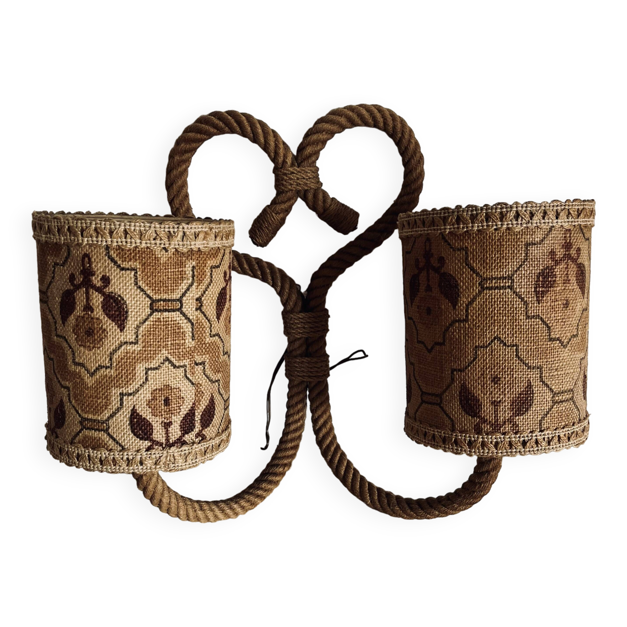 Large rope wall lamp