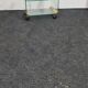 Vintage glass sidetable on wheels