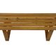Vintage Scandinavian modern pinewood slatted bench from the 1960's