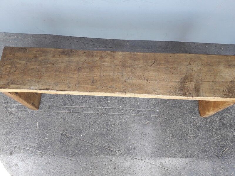 Vintage bench period 1960 old solid wood
