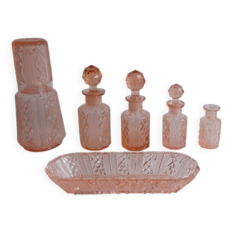 Art Deco glass toiletry set by BROCKWITZ. 1921