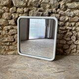 White tubular metal frame mirror