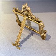 Pair of Gilt Brass Rococo Picture Frames, Antique Decorative Wall & Table Frame