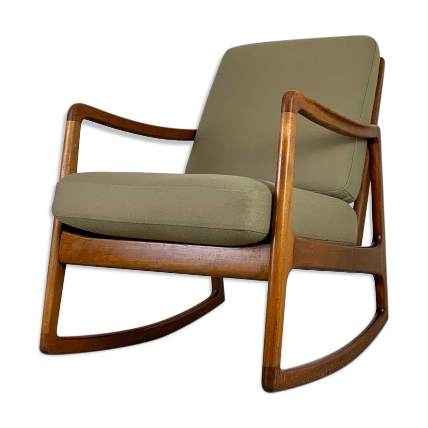 Rocking chair model 166 "senator" by Ole Wanscher for France and Daverkosen, Denmark, 1960s