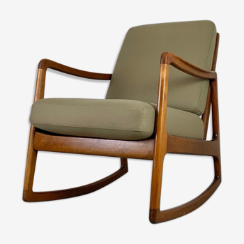 Rocking chair model 166 "senator" by Ole Wanscher for France and Daverkosen, Denmark, 1960s