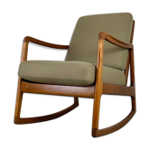 Rocking-chair  modèle 166 dit "senator" d'Ole Wanscher pour  France et Daverkosen, Danemark, années 1960