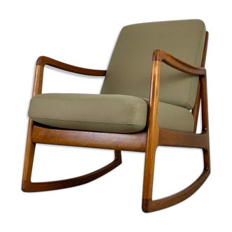 Rocking chair model 166 "senator" by Ole Wanscher for France and Daverkosen, Denmark, 1960s