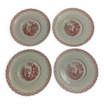 Dessert plates tiled pink décor Pickmans Sevilla Spain