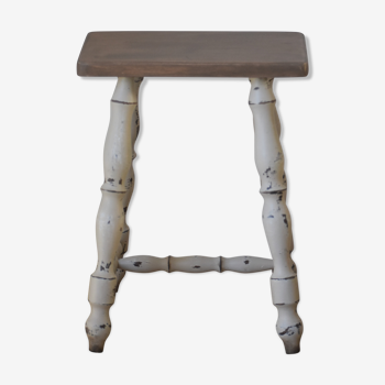 Rustic oak tabouret