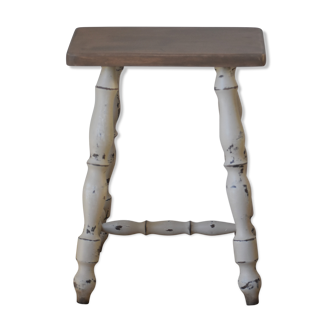 Rustic oak tabouret