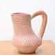 Pink scarified pitcher by Henry Algan, 60s