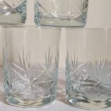 Five timpani glasses with vintage crystal stars