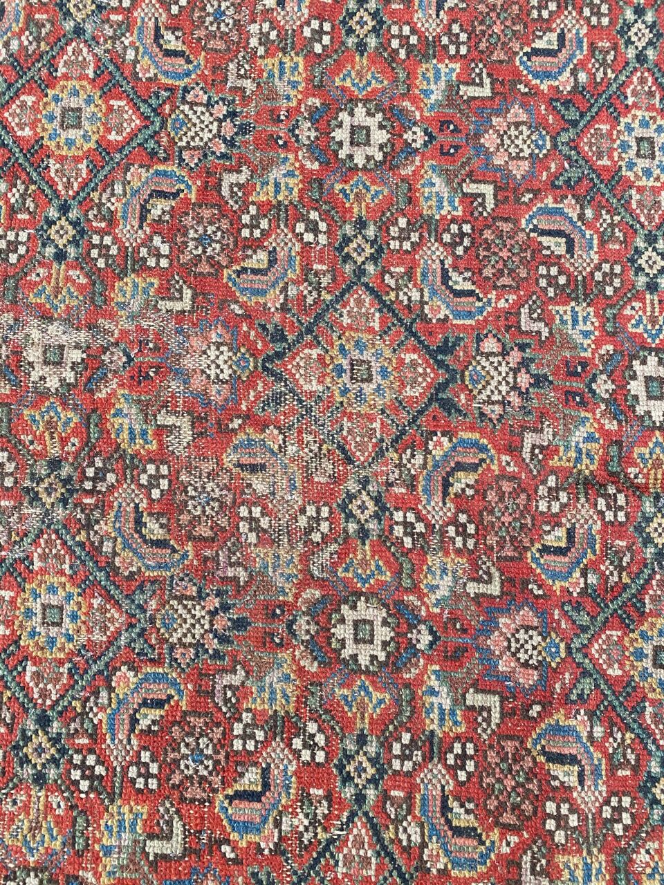 Large old Kurdish Persian carpet Malayer in length 200x490 cm