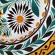 HB Quimper plate, Camaïeu model, green and saffron floral decoration