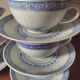11 cups and saucers in vintage Chinese porcelain