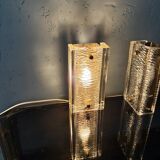 Pukeberg Wall Lamps – Pair Scandinavian Glass Sconces 1960s