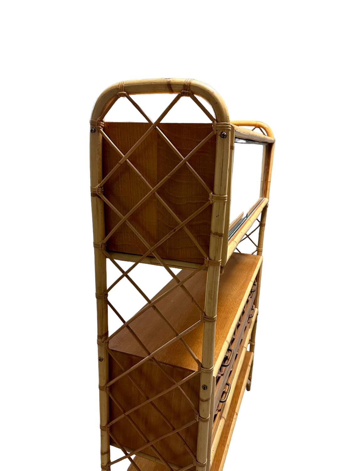 Vintage rattan shelf