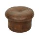 Ottoman design champignon avec espace de rangement De Sede en cuir marron 57 cm