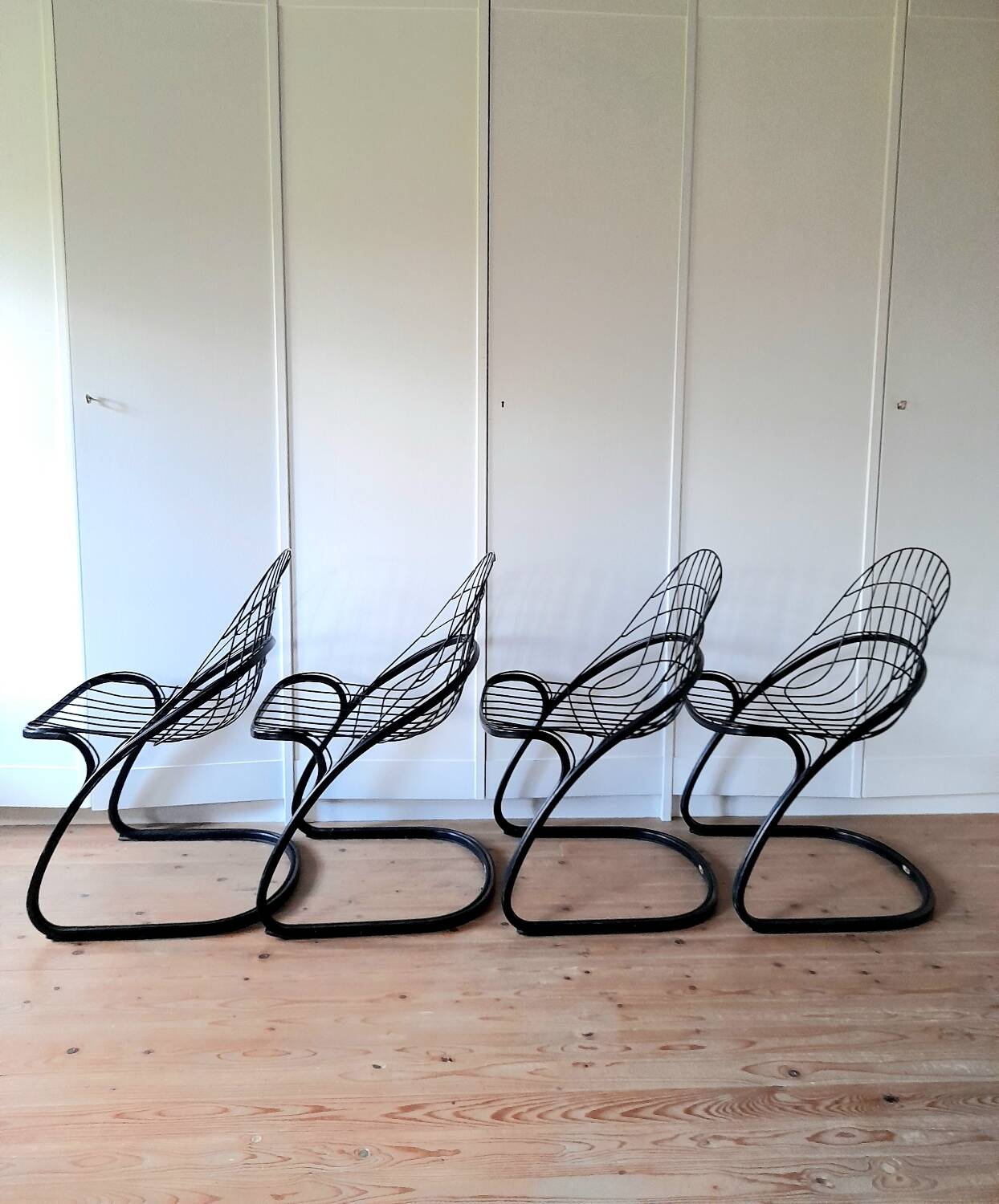 4 Sabrina chairs by Gastone Rinaldi for Thema