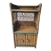 Vintage rattan wicker shelf