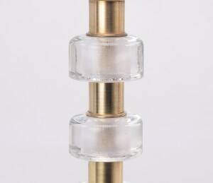 Orrefors crystal and brass table lamp for Vitrika