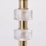 Orrefors crystal and brass table lamp for Vitrika