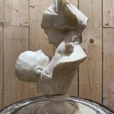Buste italien en marbre Femme / Mère avec son enfant