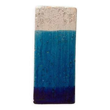Vase minimaliste italien bleu et blanc du milieu du siècle de Bitossi, années 1960
