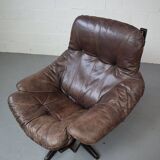 Fauteuil pivotant en cuir par Gerald Easden pour Module Furniture, années 1960